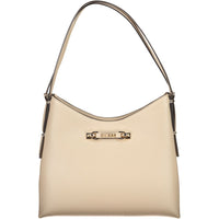 Guess Jeans Beige Polyethylen Frauen Handtasche