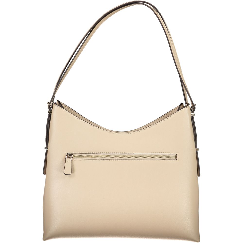 Guess Jeans Beige Polyethylen Frauen Handtasche