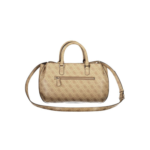 Guess Jeans Beige Polyethylen Frauen Handtasche