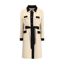 Valentino Wollmantel aus Cremefarbenem Fleece