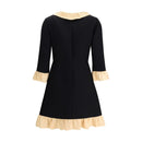 Valentino Schwarzes Cocktailkleid aus Wollfleece