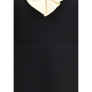 Valentino Schwarzes Cocktailkleid aus Wollfleece