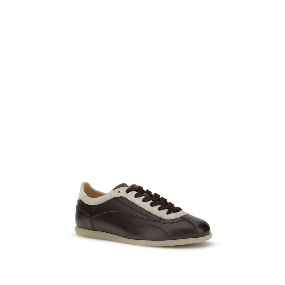 Brunello Cucinelli Bunte Leder-Sneaker mit niedrigem Schaft