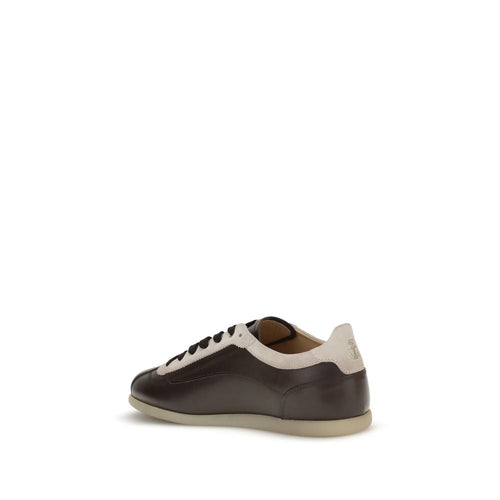 Brunello Cucinelli Bunte Leder-Sneaker mit niedrigem Schaft