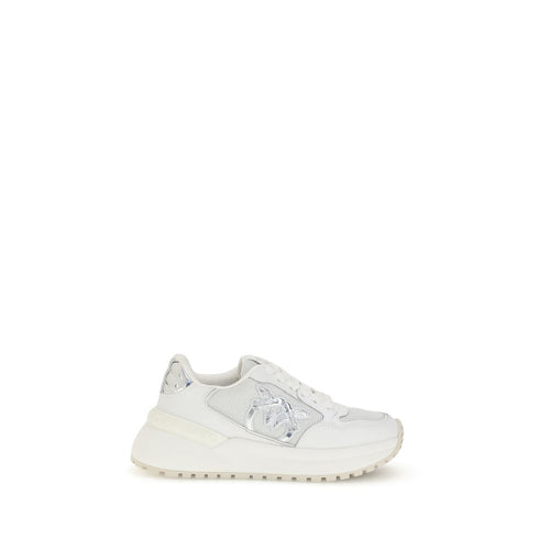 PINKO Weiße Kalbshaut Bos Taurus Chunky Sneakers