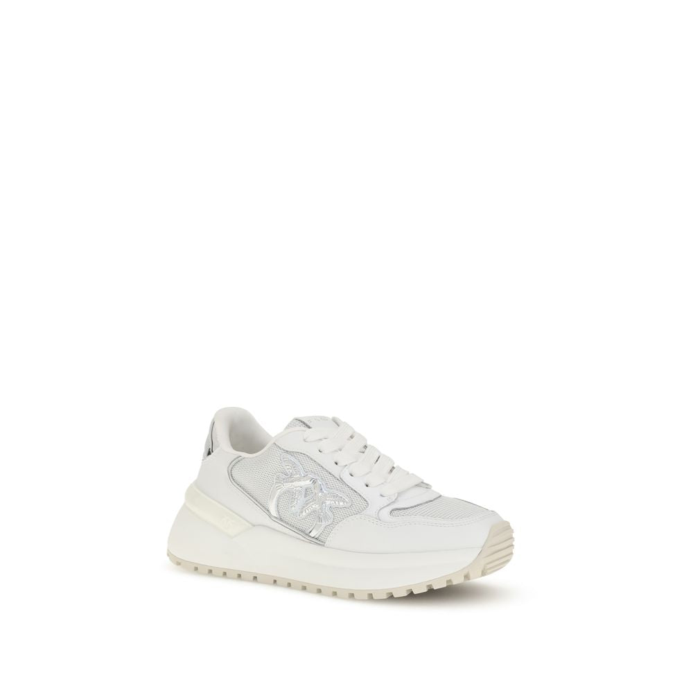 PINKO Weiße Kalbshaut Bos Taurus Chunky Sneakers