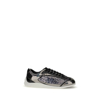 PINKO Silberne Nylon-Sneaker mit klobiger Sohle