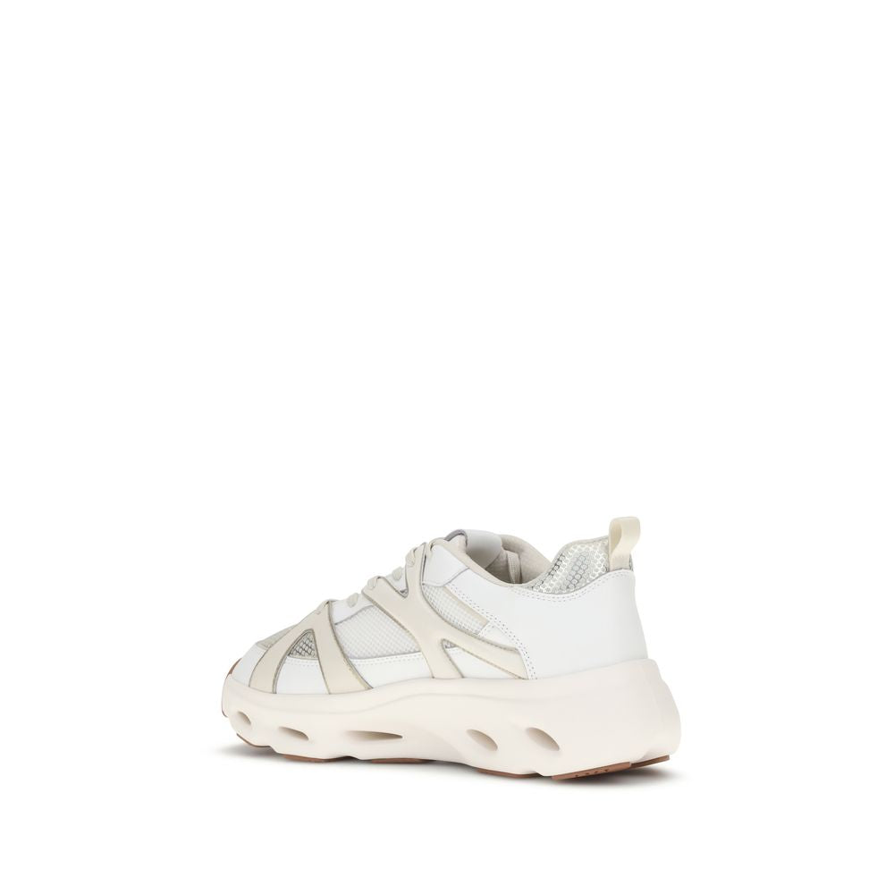 PINKO Weiße Kalbshaut Bos Taurus Chunky Sneakers