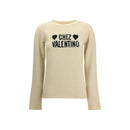 Valentino Woll-Sweatshirt aus Cremefarbenem Fleece