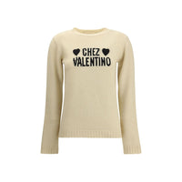 Valentino Woll-Sweatshirt aus Cremefarbenem Fleece