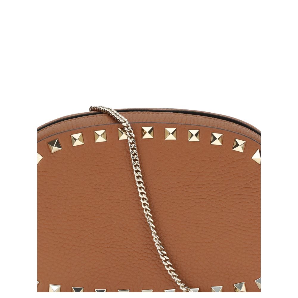 Valentino Garavani Bos Taurus calfskin shoulder bag in brown