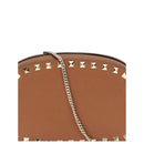 Valentino Garavani Bos Taurus calfskin shoulder bag in brown