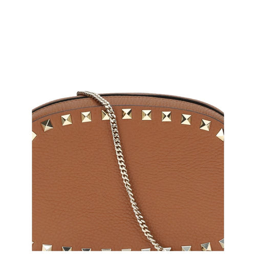 Valentino Garavani Bos Taurus calfskin shoulder bag in brown