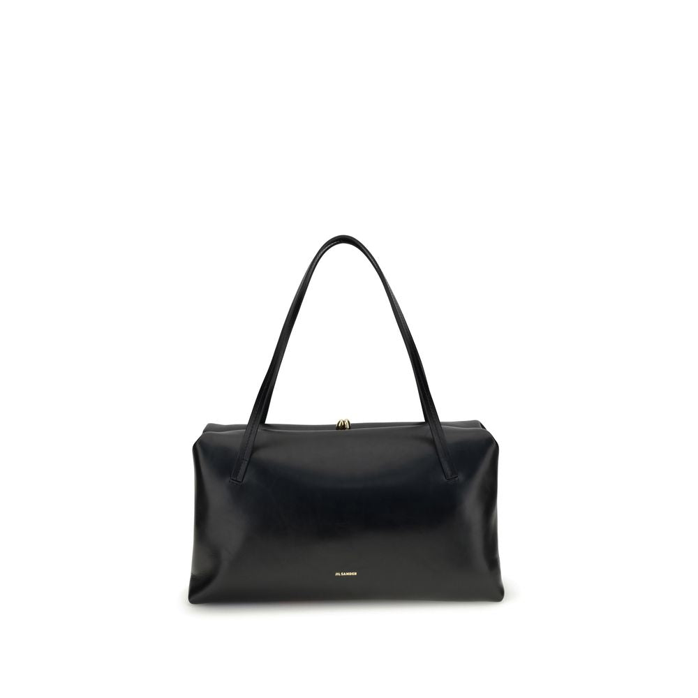 Jil Sander Schwarze Kalbsleder-Tasche Bos Taurus