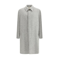 Lardini Grauer Wollmantel aus Fleece