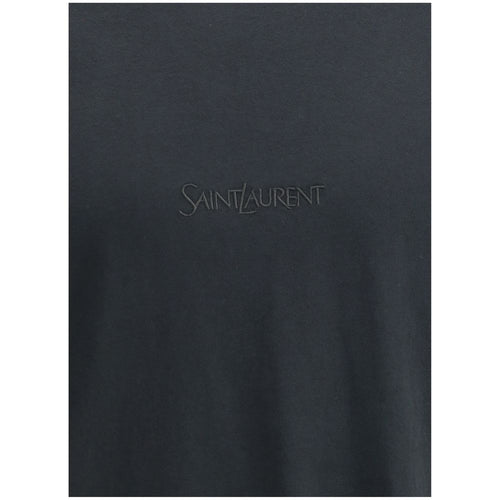 Saint Laurent Schwarzes Baumwoll-T-Shirt