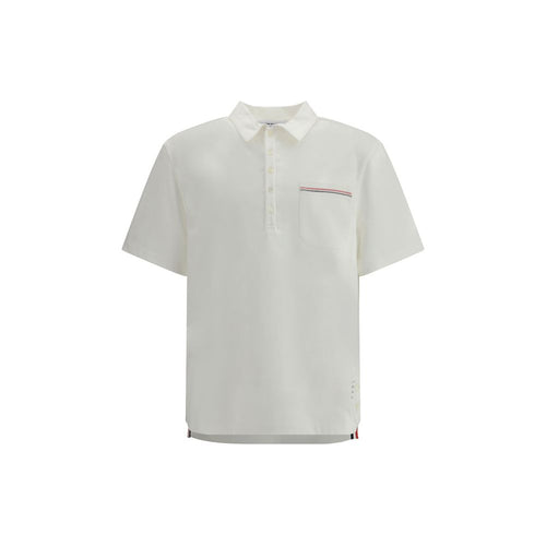 Thom Browne Baumwoll-Poloshirt in Weiß
