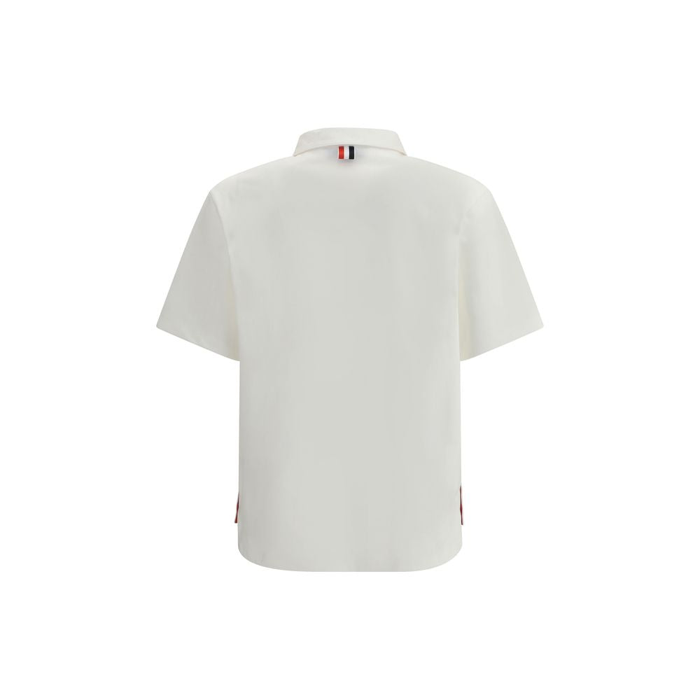 Thom Browne Baumwoll-Poloshirt in Weiß