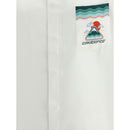 Casablanca Seidenhemd mit Muster in Weiß