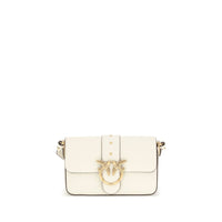 PINKO Weiße Kalbshaut Bos Taurus Schultertasche