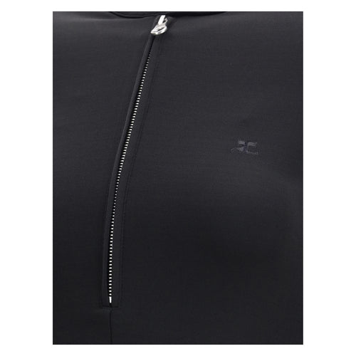 Courrèges Schwarzes Viskose-Freizeitkleid