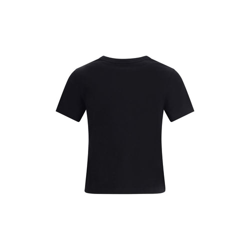 Courrèges Baumwoll-T-Shirt in Schwarz
