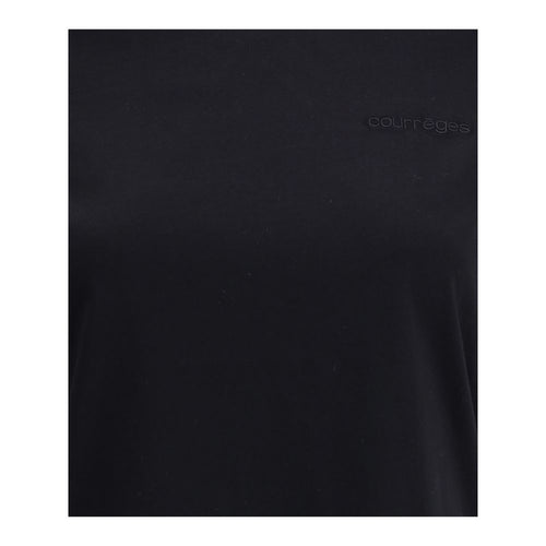 Courrèges Baumwoll-T-Shirt in Schwarz