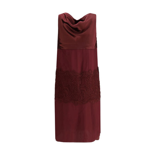Ferragamo Seiden-Cocktailkleid in Bordeaux