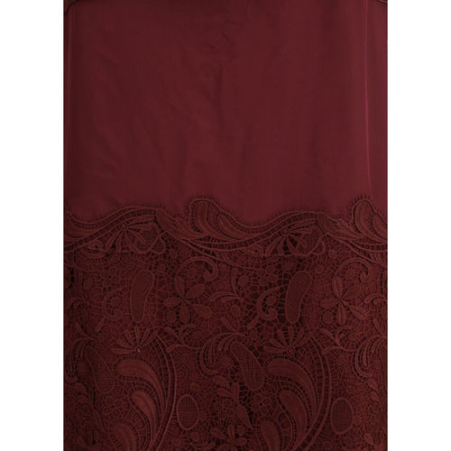 Ferragamo Seiden-Cocktailkleid in Bordeaux