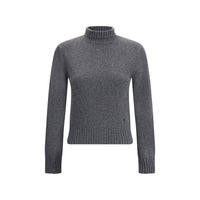 Ami Paris Grauer Kaschmir-Rollkragenpullover