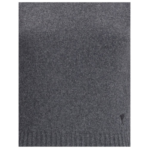 Ami Paris Grauer Kaschmir-Rollkragenpullover