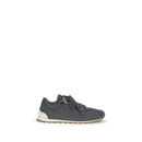 Brunello Cucinelli Graue Woll-Fleece-Sneaker