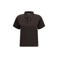 Margiela Brown Viscose Polo Shirt