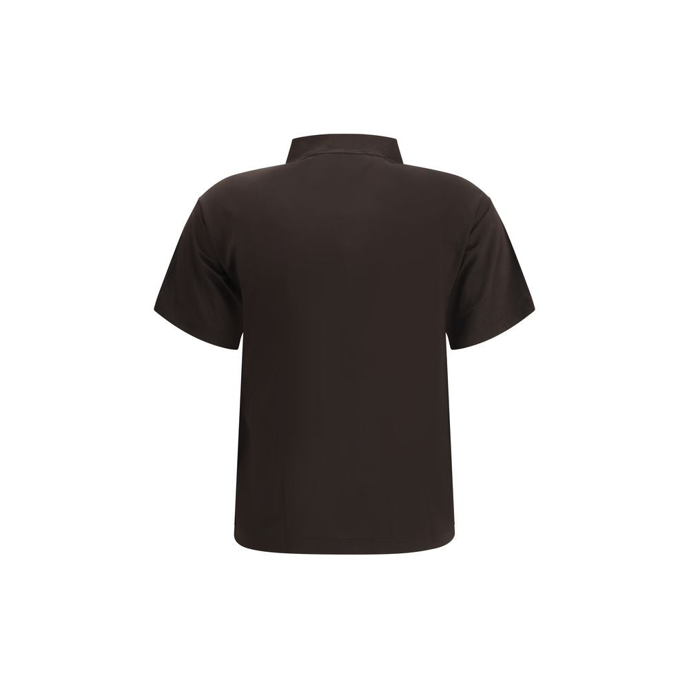 Margiela Braunes Viskose-Poloshirt
