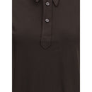 Margiela Brown Viscose Polo Shirt