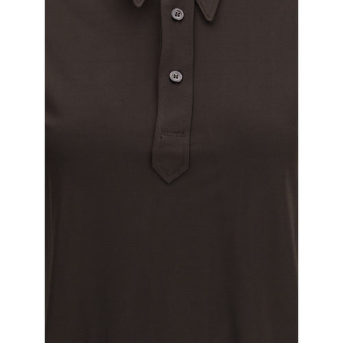 Margiela Brown Viscose Polo Shirt