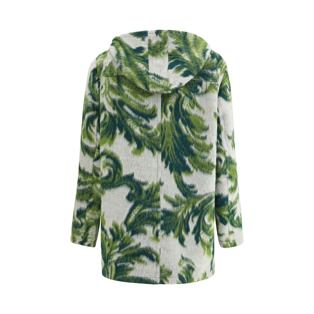 Etro Grüner Wollmantel