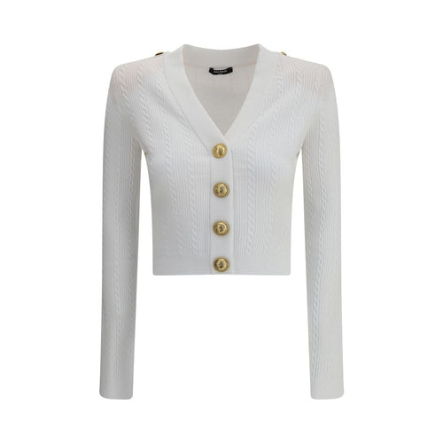 Balmain Weißer Viskose-Cardigan