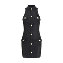 Balmain Schwarzes Cocktailkleid aus Viskose