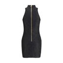 Balmain Schwarzes Cocktailkleid aus Viskose