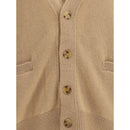 Laneus Beige Merino Wool Cardigan