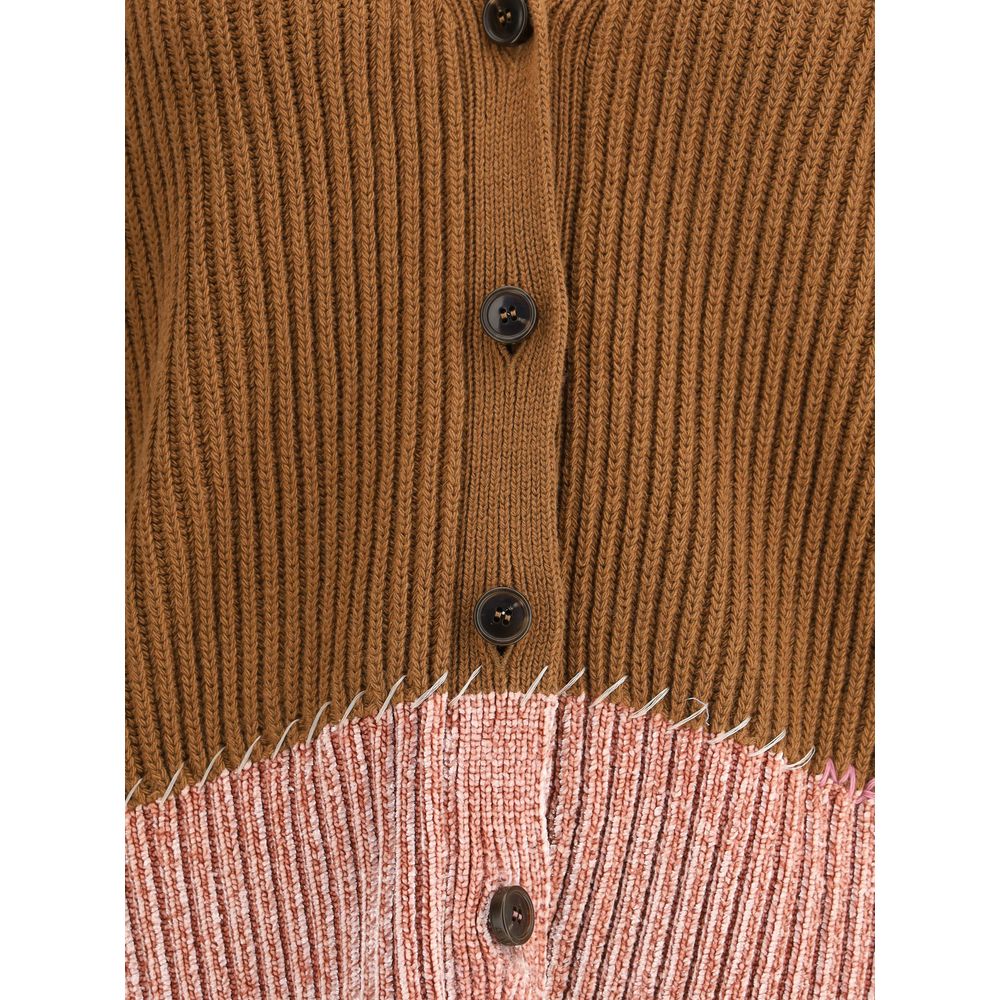 Marni Brauner Viskose-Cardigan