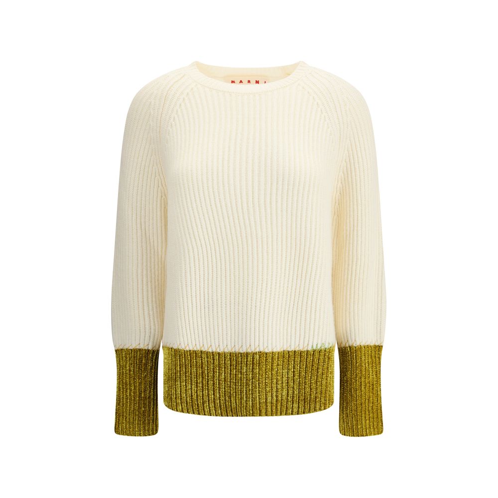 Marni Fleece-Woll-Sweatshirt mit Multicolor-Muster