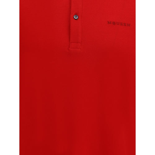 Alexander McQueen Baumwoll-Poloshirt in Rot