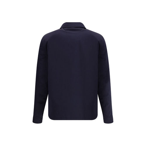 Brunello Cucinelli Vollständig gefütterte Nylonjacke in Blau