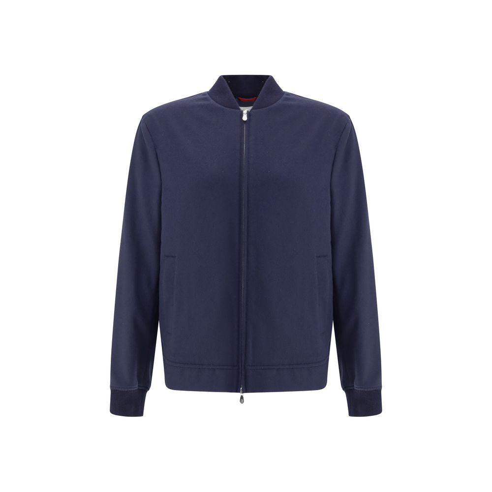 Brunello Cucinelli Blauer Kaschmir-Bomber