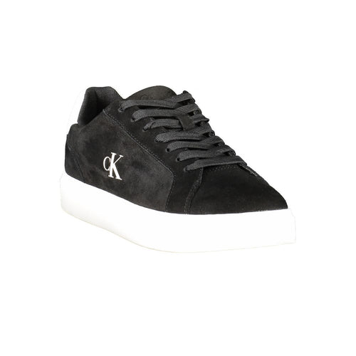 Calvin Klein Schwarzes Leder Herren Sneaker
