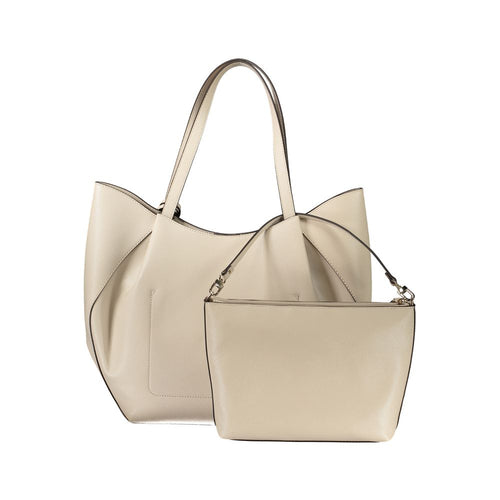 Guess Jeans Beige Polyethylen Frauen Handtasche