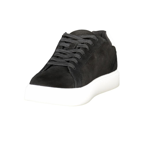 Calvin Klein Schwarzes Leder Herren Sneaker