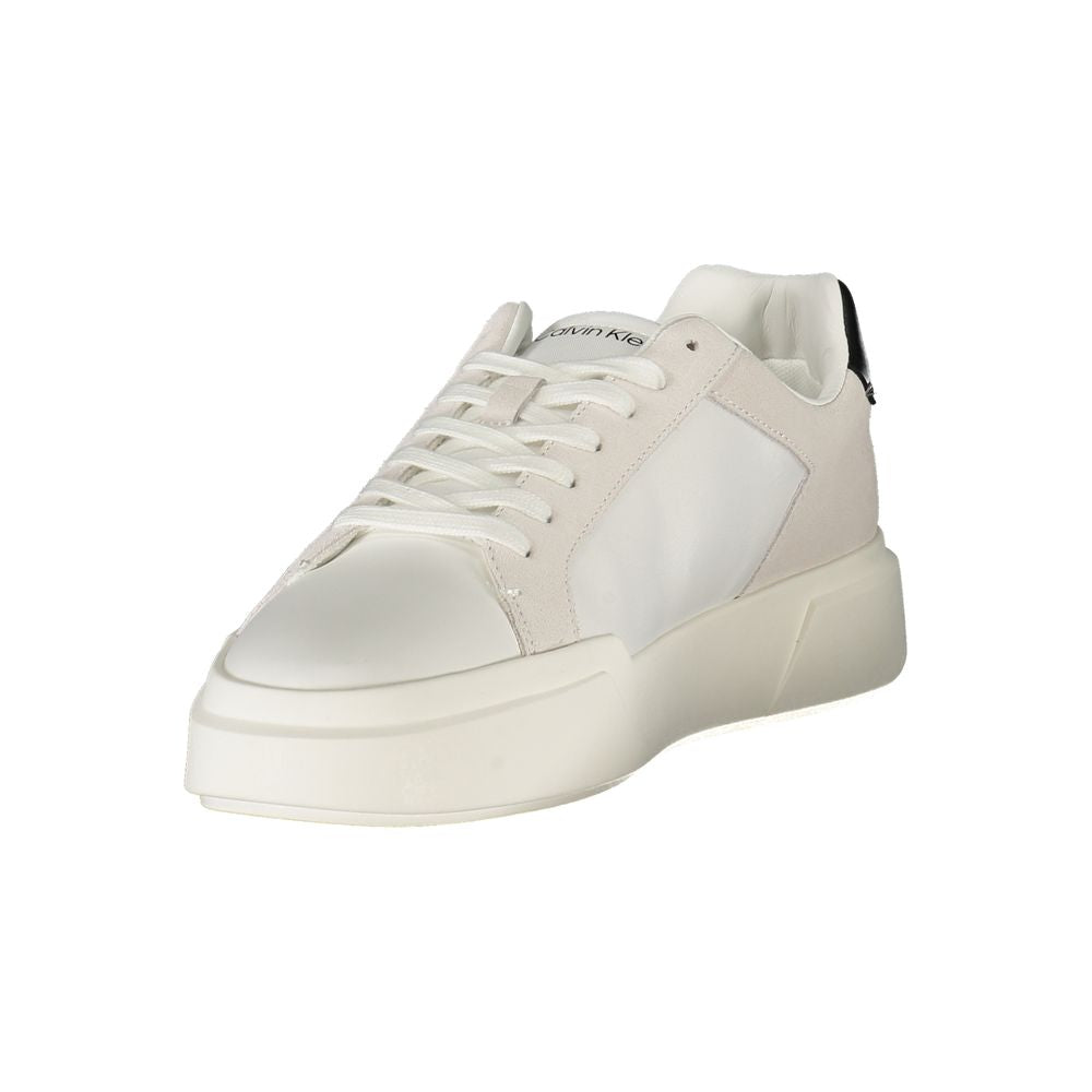 Calvin Klein White Leather Men's Sneakers